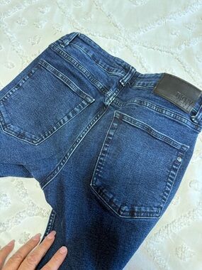 DKNY Blue Denim Jeans with Red Stitching